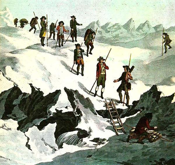 unknow artist horace de saussures expedition var den tredje som besteg mont blancs topp